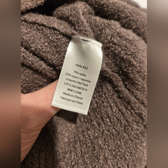 Barefoot Dreams Cozy Chic Lite toupe open cardigan with pockets | s/xs - Picture 7 of 7